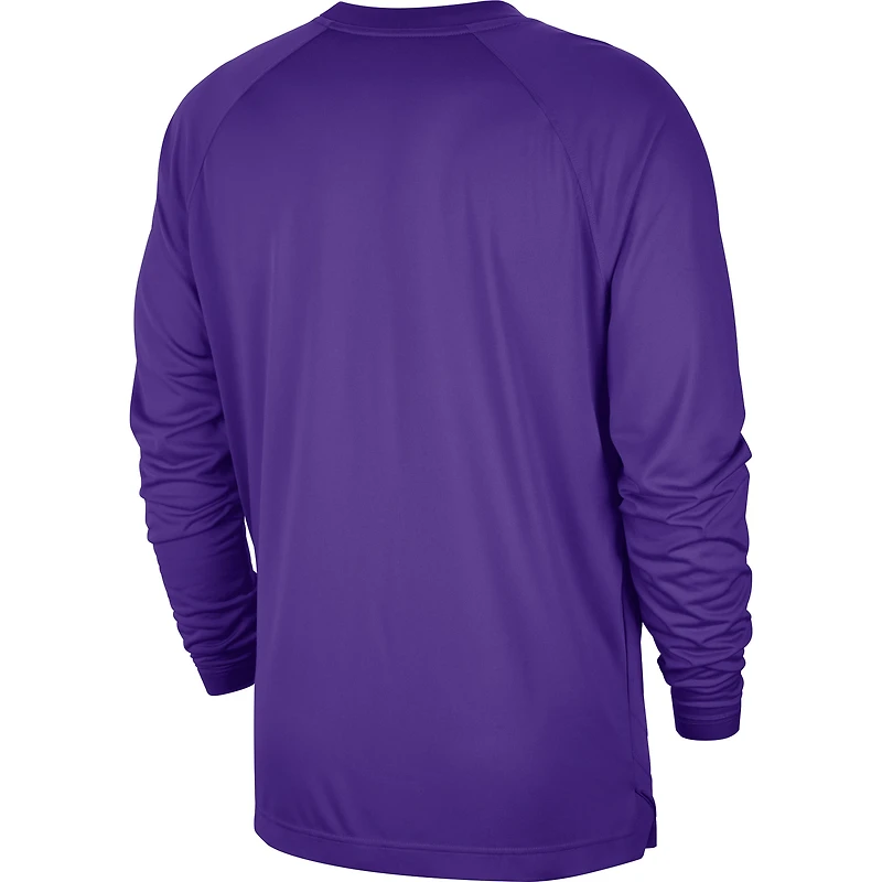 T-shirt à manches longues raglan Nike Los Angeles Lakers 75e anniversaire pour homme
