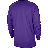 T-shirt à manches longues raglan Nike Los Angeles Lakers 75e anniversaire pour homme