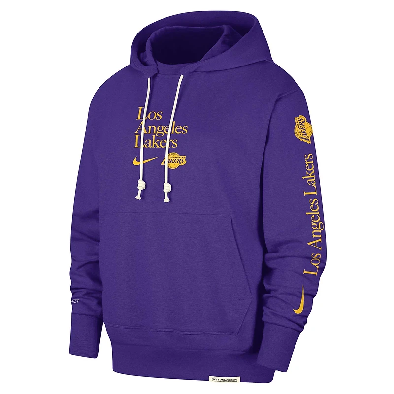 Sweat à capuche Nike violet Los Angeles Lakers Authentic Performance pour homme