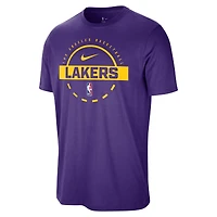 T-shirt d'entraînement Nike violet authentique des Los Angeles Lakers pour homme
