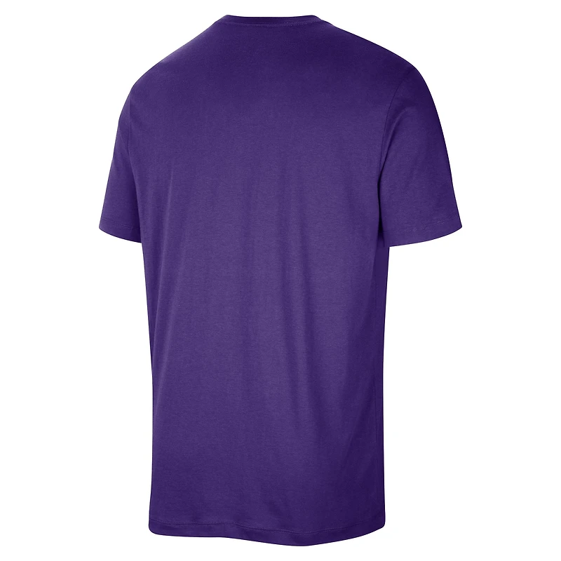 T-shirt d'entraînement Nike violet authentique des Los Angeles Lakers pour homme