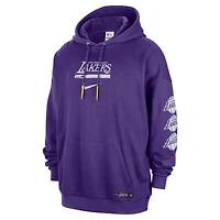 Men's Nike Purple Los Angeles Lakers Courtside Club Premium Hoodie