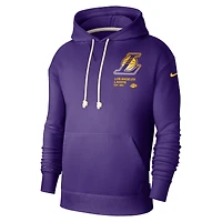 Sweat à capuche Nike violet Los Angeles Lakers Courtside Standard Issue Performance pour homme