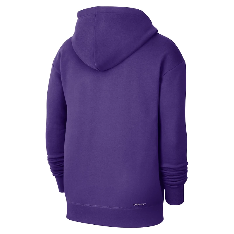 Sweat à capuche Nike violet Los Angeles Lakers Courtside Standard Issue Performance pour homme