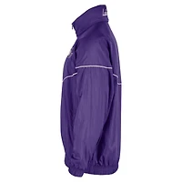 Veste tissée Nike violette Los Angeles Lakers Courtside Windrunner à demi-zip pour homme