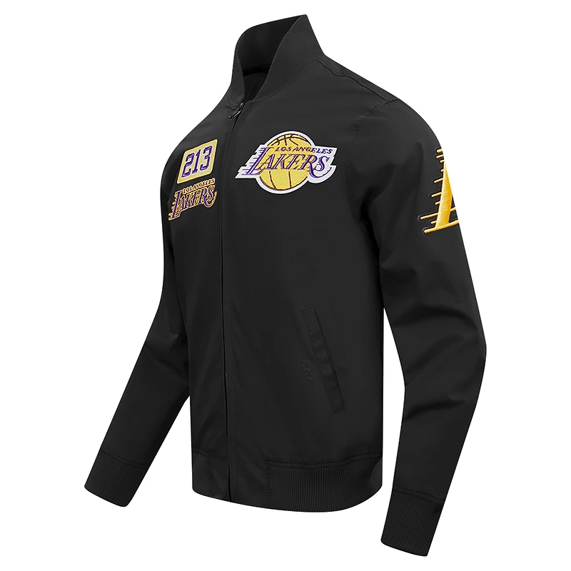 Veste zippée en sergé noir Pro Standard Los Angeles Lakers Area Code pour homme