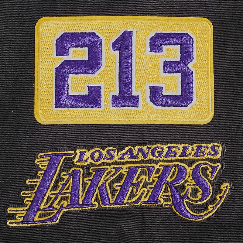 Veste zippée en sergé noir Pro Standard Los Angeles Lakers Area Code pour homme