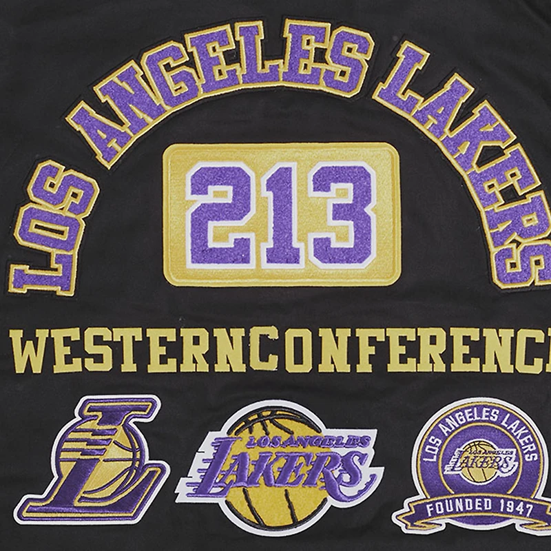 Veste zippée en sergé noir Pro Standard Los Angeles Lakers Area Code pour homme