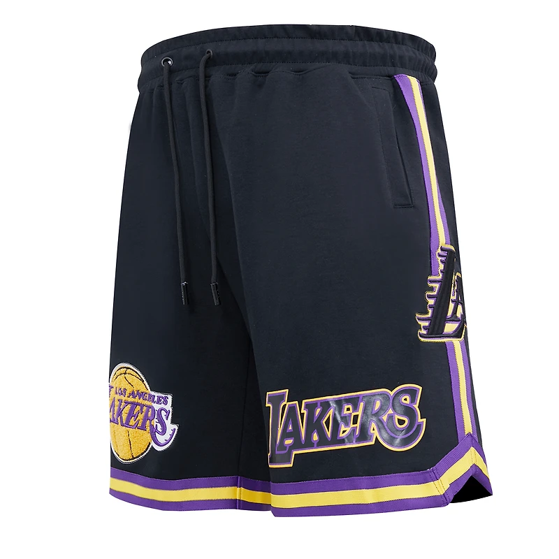 Short Pro Standard Los Angeles Lakers en chenille noir pour homme