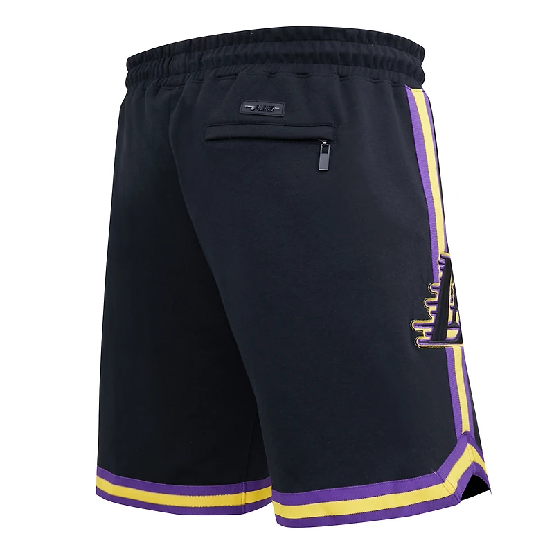 Short Pro Standard Los Angeles Lakers en chenille noir pour homme