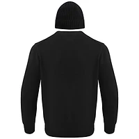 Coffret cadeau pull à col rond et bonnet en tricot revers Pro Standard noir des Los Angeles Lakers pour hommes
