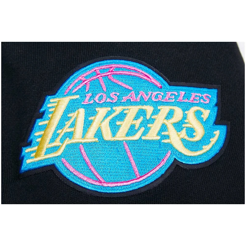 Men's Pro Standard Black Los Angeles Lakers Neon Pullover Hoodie