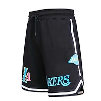 Short néon Los Angeles Lakers Pro Standard noir pour homme
