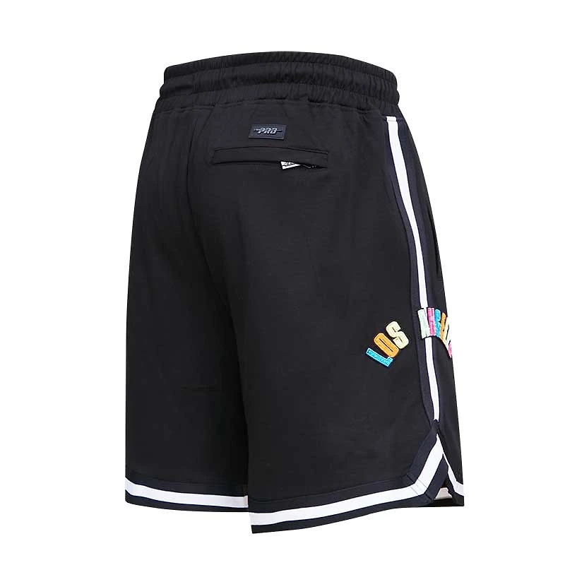 Short néon Los Angeles Lakers Pro Standard noir pour homme