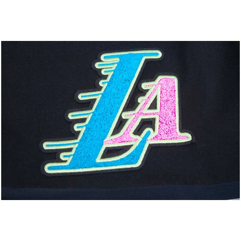 Short néon Los Angeles Lakers Pro Standard noir pour homme
