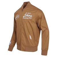 Veste zippée en sergé Paint The City des Los Angeles Lakers Pro Standard marron pour homme