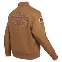 Veste zippée en sergé Paint The City des Los Angeles Lakers Pro Standard marron pour homme