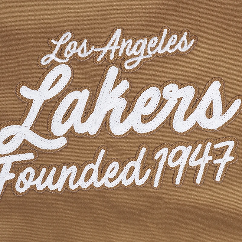 Veste zippée en sergé Paint The City des Los Angeles Lakers Pro Standard marron pour homme