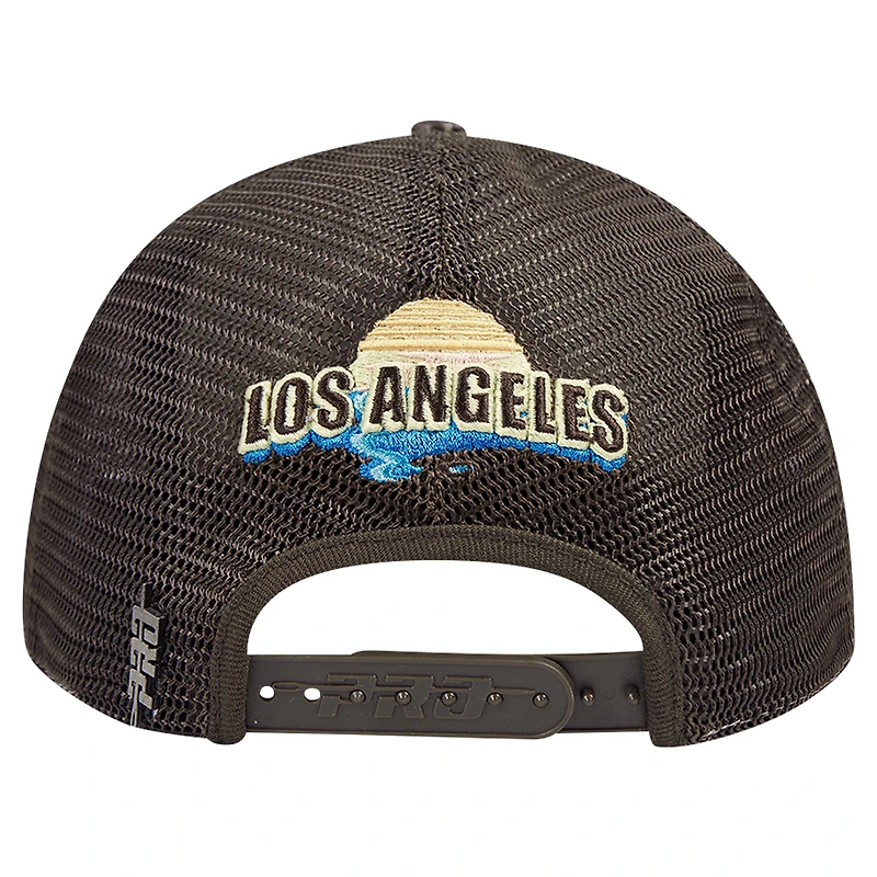Men's Pro Standard Cream/Brown Los Angeles Lakers Glint Sunset Snapback Hat