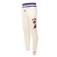 Pantalon de survêtement en molleton rétro classique Los Angeles Lakers Pro Standard crème pour homme