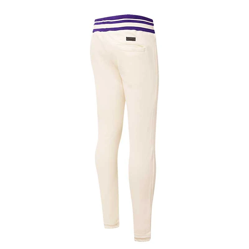 Men's Pro Standard Cream Los Angeles Lakers Retro Classic Fleece Sweatpants