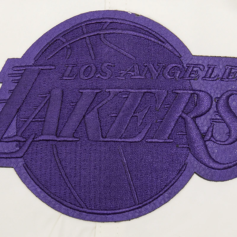Men's Pro Standard Cream Los Angeles Lakers Triple Tonal Woven Shorts