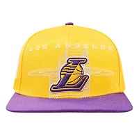 Casquette Snapback Pro Standard Or/Violet Los Angeles Lakers Logo Morph pour hommes
