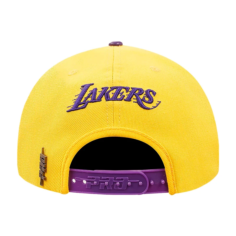 Casquette Snapback Pro Standard Or/Violet Los Angeles Lakers Logo Morph pour hommes