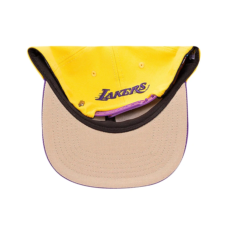 Casquette Snapback Pro Standard Or/Violet Los Angeles Lakers Logo Morph pour hommes