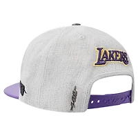 Casquette Snapback bicolore Pro Standard pour hommes, gris/violet, Los Angeles Lakers Classic Logo
