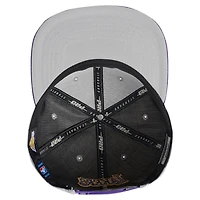 Casquette Snapback bicolore Pro Standard pour hommes, gris/violet, Los Angeles Lakers Classic Logo