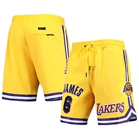 Men's Pro Standard LeBron James Gold Los Angeles Lakers Player Replica Shorts