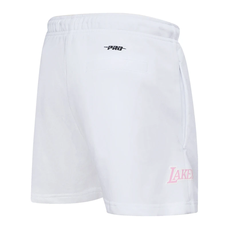 Short néon délavé Pro Standard blanc des Los Angeles Lakers pour hommes