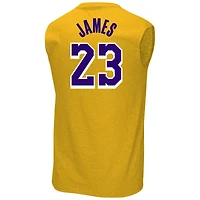 Débardeur de musculation pour homme LeBron James Gold Los Angeles Lakers Big & Tall Player