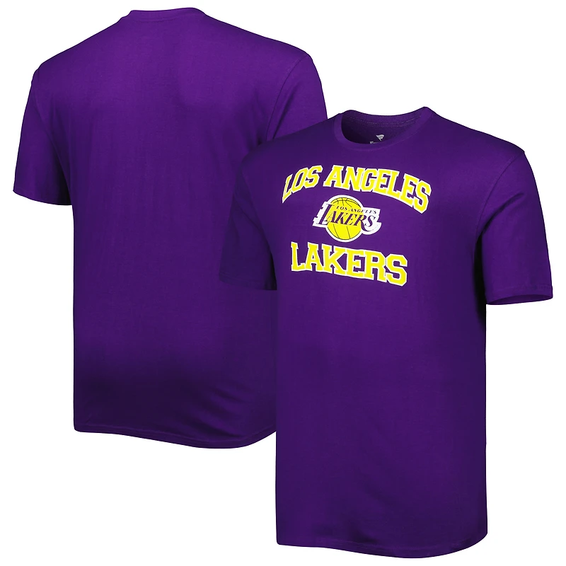 T-shirt pour homme violet Los Angeles Lakers Big & Tall Heart Soul