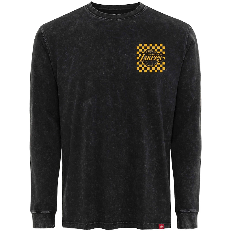 Men's Sportiqe Black Los Angeles Lakers Bono Long Sleeve T-Shirt