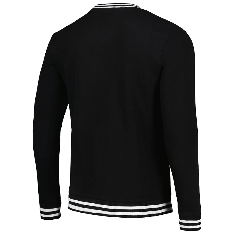 Men's Stadium Essentials Black Los Angeles Lakers Club Level Pullover Sweatshirt