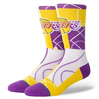 Chaussettes Stance Los Angeles Lakers NBA Zone Crew pour hommes