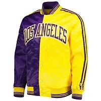 Veste Starter Violet/Or Los Angeles Lakers Fast Break Satin Full-Snap pour homme