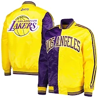 Veste Starter Violet/Or Los Angeles Lakers Fast Break Satin Full-Snap pour homme