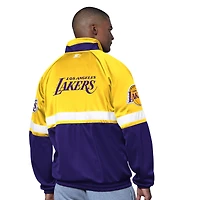 Men's Starter Purple/White Los Angeles Lakers The Veteran Tricot Track Raglan Full-Zip Jacket