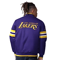 Veste en satin violet Starter Scout Varsity pour homme des Los Angeles Lakers