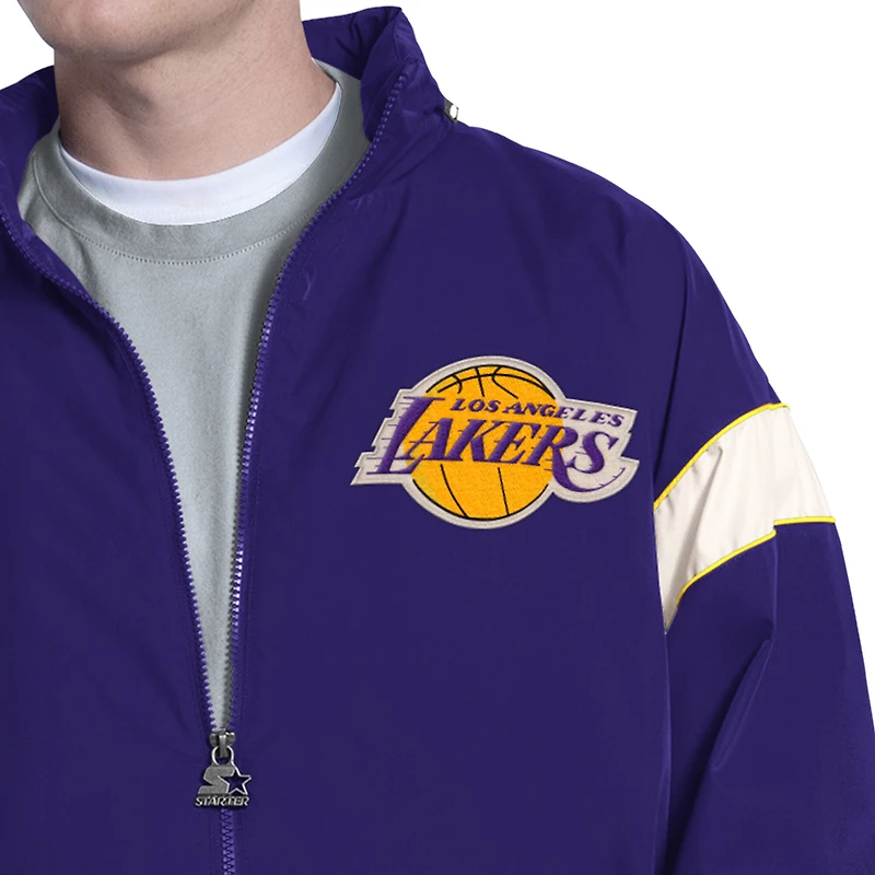 Men's Starter  Purple Los Angeles Lakers The Gust Full-Zip Hooded Jacket