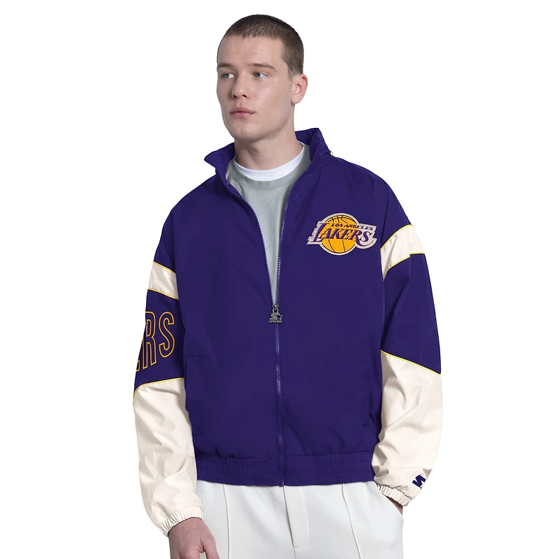 Veste à capuche zippée Starter violette Los Angeles Lakers The Gust pour homme
