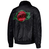Veste pour homme Starter x Ty Mopkins Black Los Angeles Lakers History Month Satin Full-Zip Jacket