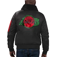 Veste pour homme Starter x Ty Mopkins Black Los Angeles Lakers History Month Satin Full-Zip Jacket