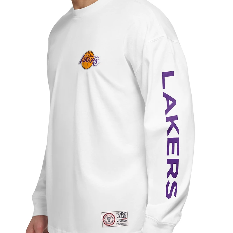 Men's Tommy Jeans Purple/White Los Angeles Lakers Matthew 2 1 T-Shirt & Hoodie Combo Set