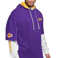 Men's Tommy Jeans Purple/White Los Angeles Lakers Matthew 2 1 T-Shirt & Hoodie Combo Set