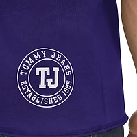 Men's Tommy Jeans Purple Los Angeles Lakers Paul French Terry Short Sleeve Pullover Hoodie