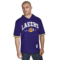 Men's Tommy Jeans Purple Los Angeles Lakers Paul French Terry Short Sleeve Pullover Hoodie